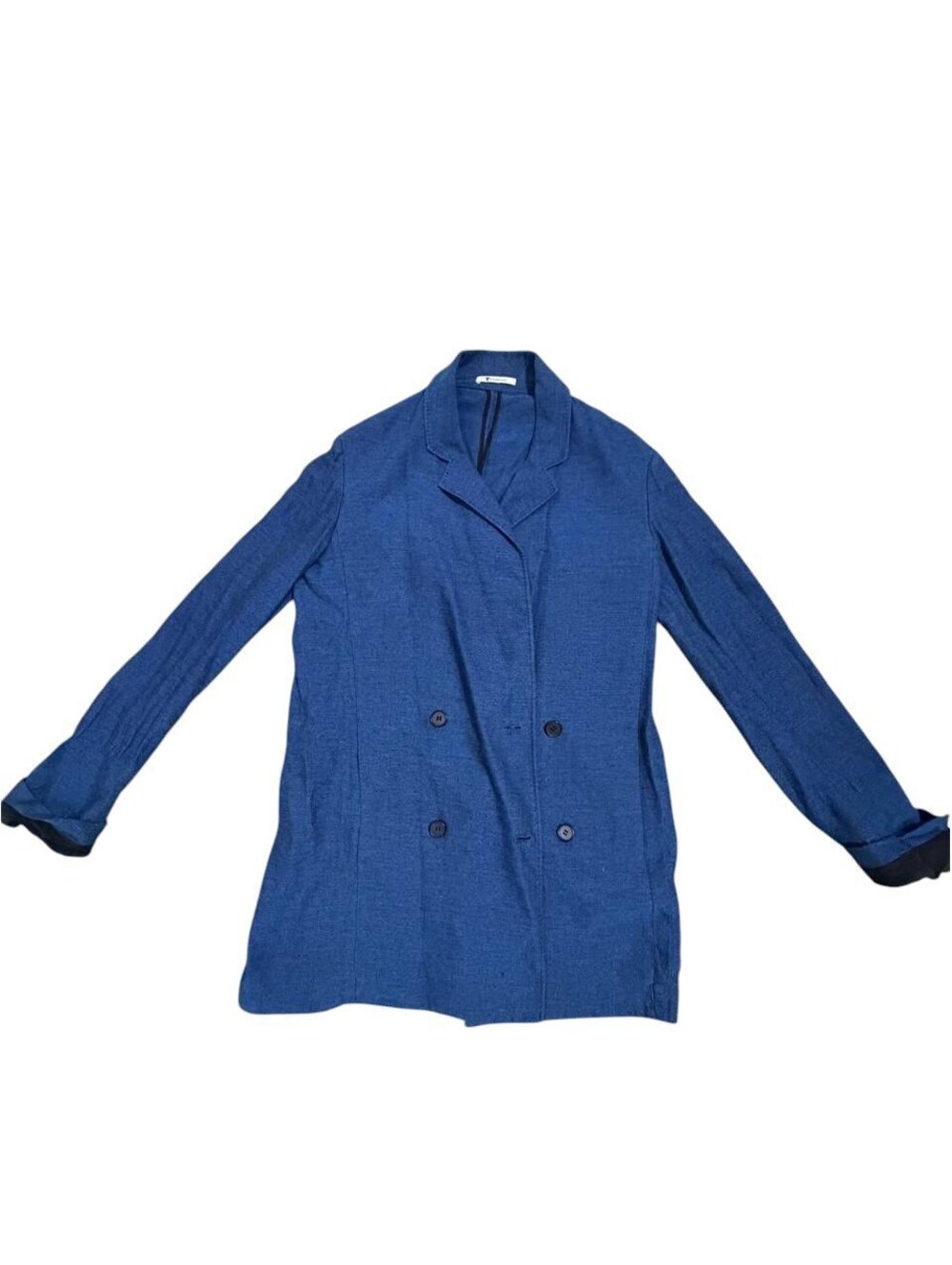 T Alexander Wang Blue Double Breasted Blazer Coat